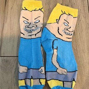 MTV Beavis and Butt-Head Beavis Character Design Novelty Crew Socks